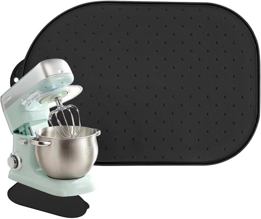 Mixer Glijmat Apparaat Schuifmat Keuken Keukenapparaten Gebruiken Krasbescherming Werkblad 40.2 x 27.1 cm Zwart