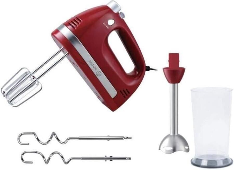 Mixer Set Keukenmixer Basis Bakken Maken 5 Snelheden Turbo 350 Watt Zilver