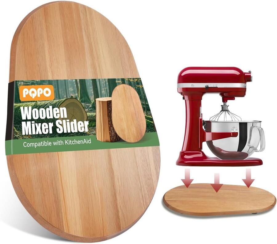 Mixer Slider Keukenmachine Accessoire Makkelijk Verplaatsen Duurzaam Hout 6-8QT
