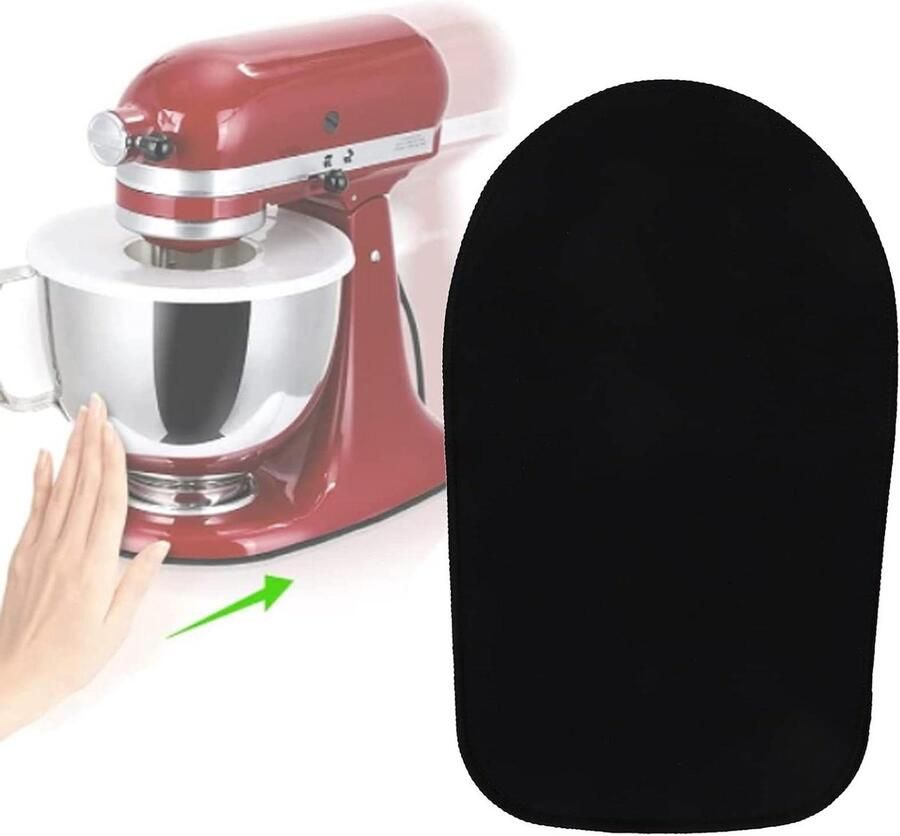 Mixer Slider Mat Keukenmachine Mat Apparaat Verplaatsen Duurzaam Rubber Polyester 38x22 cm Geel