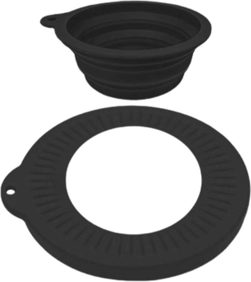 Mixer Spatbeschermer Keuken Accessoire Morsvrij Bakken Hittebestendig Siliconen 23.4 x 23.4 cm Zwart