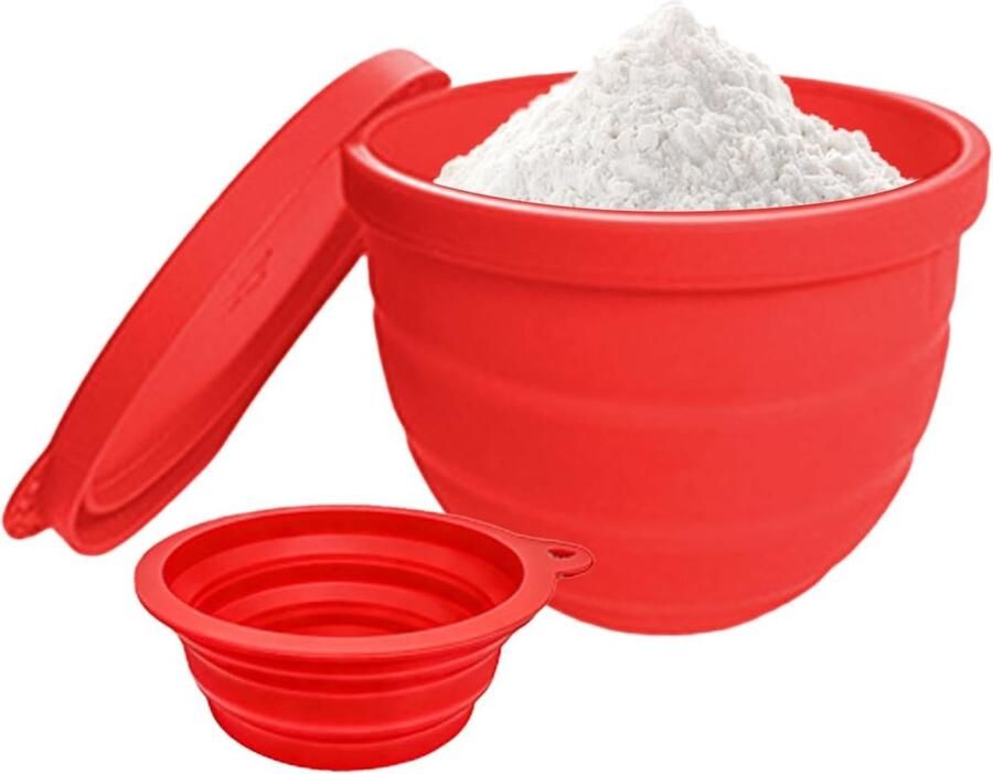 Mixer Spatbeschermer Siliconen Rood 4-in-1 Lekvrij Deksel Opvouwbaar Voor Thuis en Catering - Foto 2