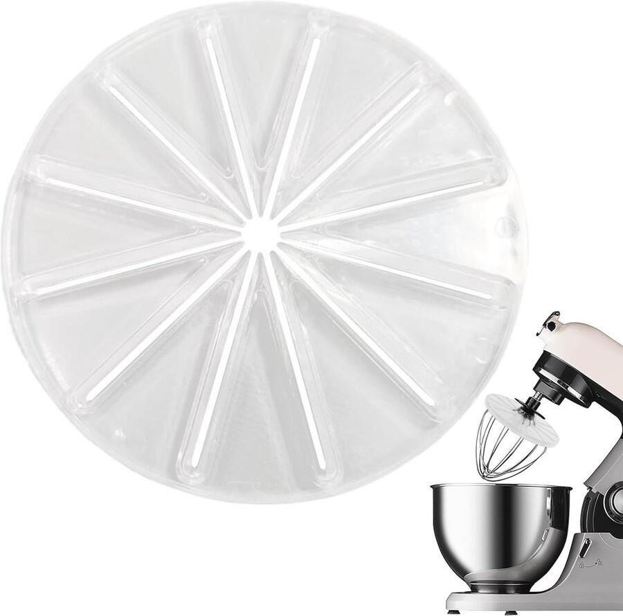 Mixer Spatbescherming Mengkom Deksel Schoon Koken Zeslijnige Spatwand 14.5 cm Transparant