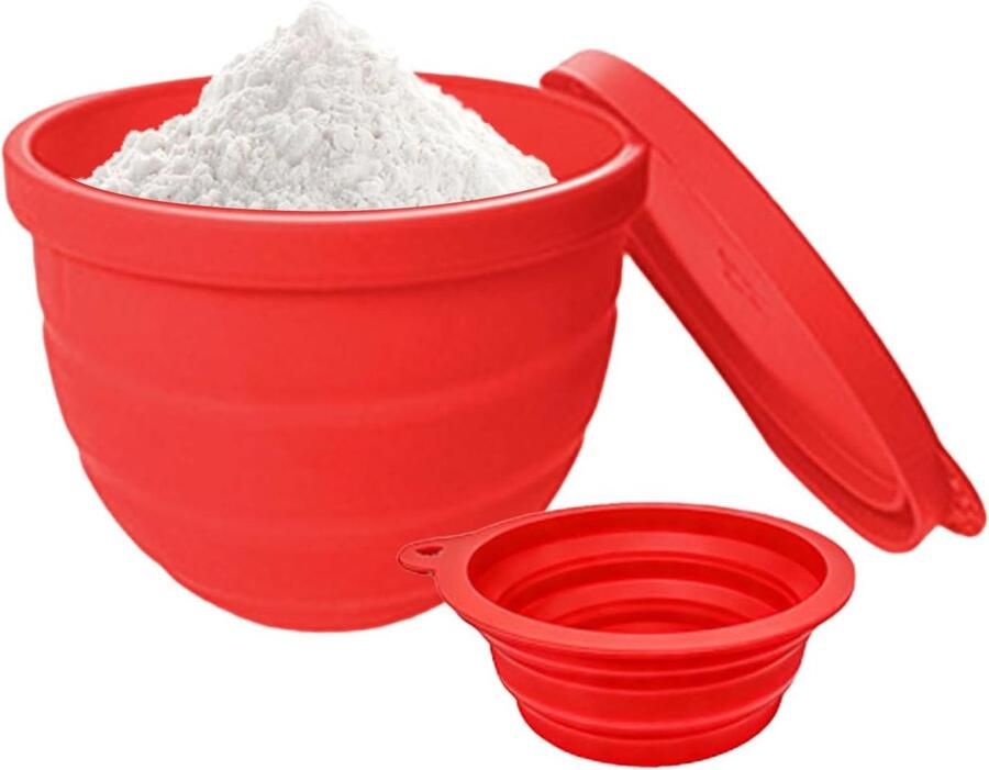 Mixer Spatdeksel Keuken Accessoire Schoon Bakken Morsvrij Mengen Diameter 23.4 cm Rood