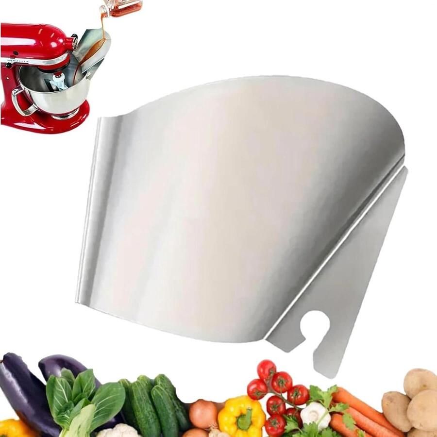 Mixer Splash Guard Gietrand Beschermer Keuken Gemak Roestvrij Staal 15 cm Zilver
