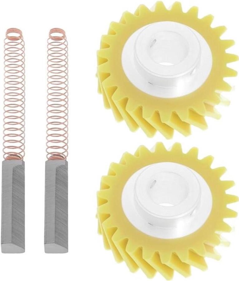 Mixer Wormwiel en Koolborstels Compatibel met Whirlpool en KitchenAid Mixers 4 stuks W10112253 met W10380496 - Foto 1