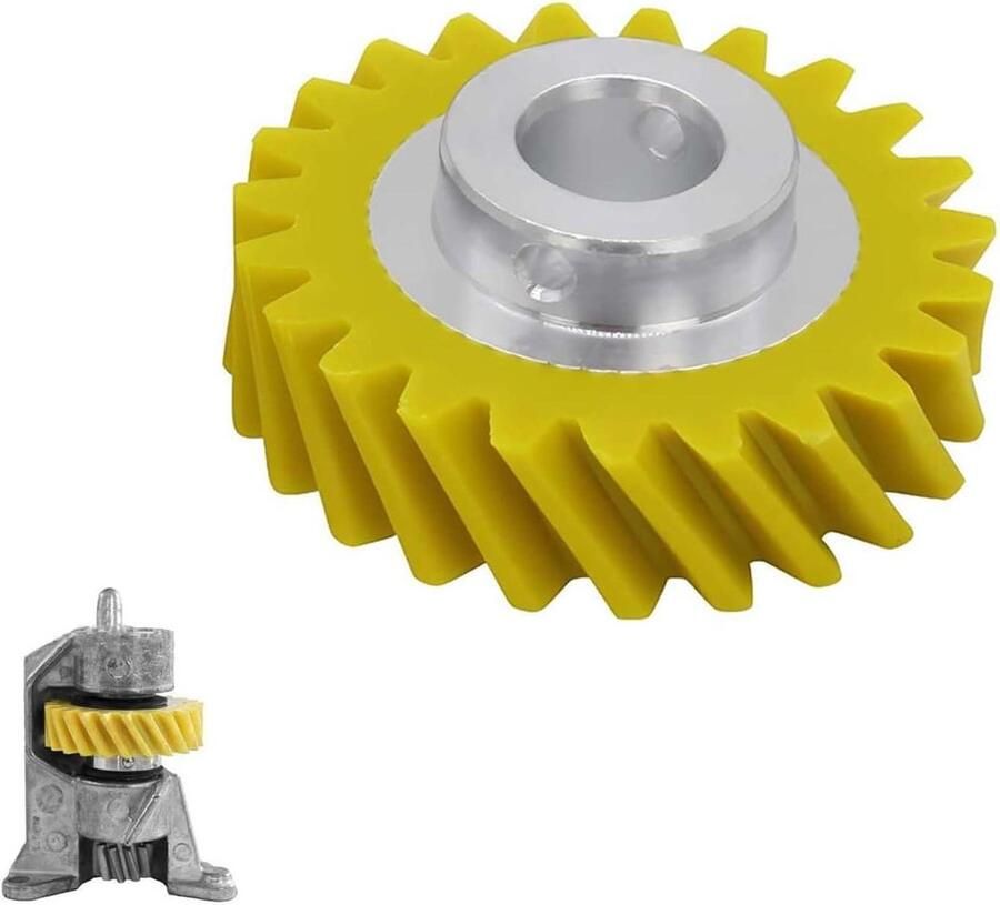 Mixer Wormwiel Keukenmachine Onderdeel Mixer Reparatie Duurzaam Nylon Aluminium 20 gram Geel