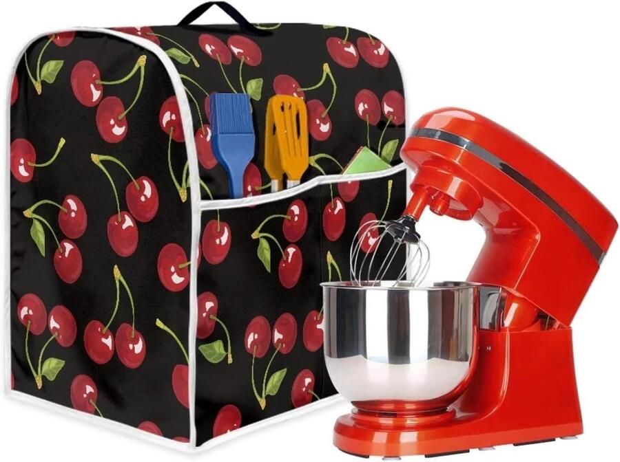 Mixerhoes Keuken Apparaathoes Keukenmachine Keuken Organisatie Met Opbergvak L Rood Kersenpatroon