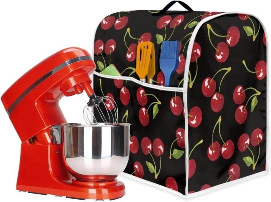 Mixerhoes Keuken Apparaathoes Keukenmachine Keuken Organisatie Met Opbergvak L Rood Kersenpatroon