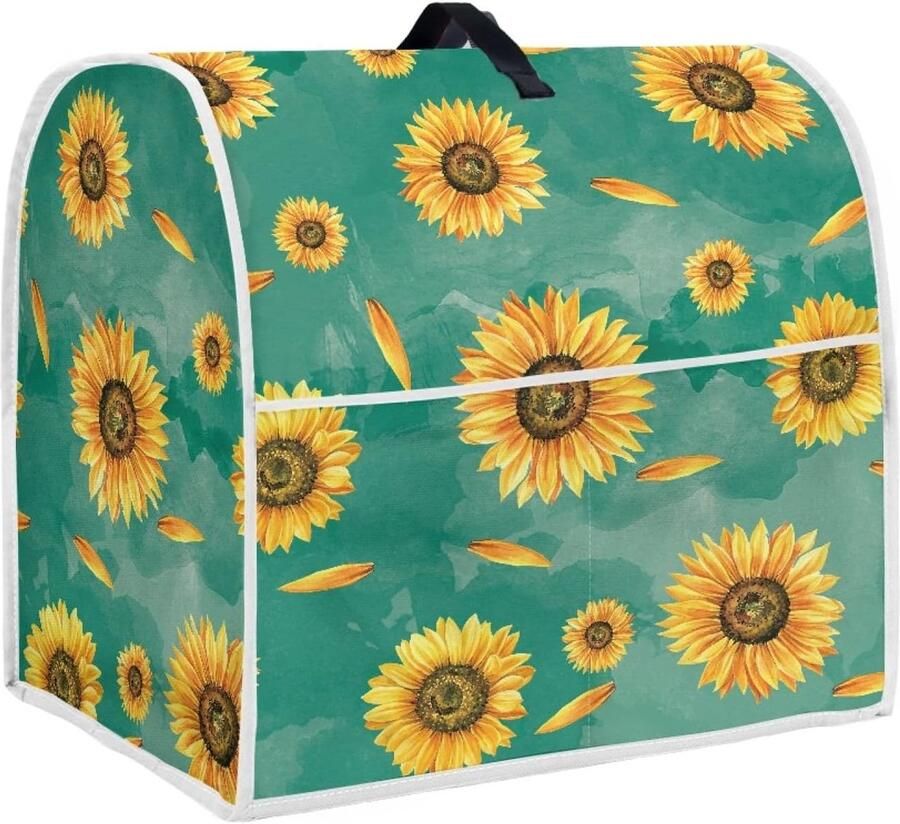 Mixerhoes Keukenapparaat Keukenmachine Cover Organizer Keuken Organiseren Met Opbergvakken 37.5x27.5x43.5 cm Zonnebloem Groen
