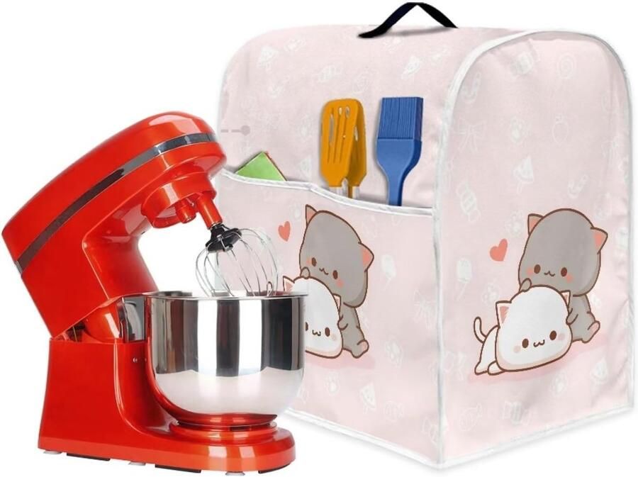 Mixerhoes Keukenmachine Apparaathoes Stofhoes Keuken Organisatie Met Opbergvak 37 cm Hoog Kattenprint