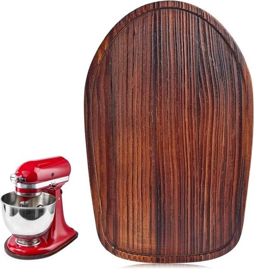 Mixeronderlegger Schuif voor keukenmachine voor keukenorganisatie met stabiele houtconstructie voor 4 5 tot 5 liter Natuurlijk hout