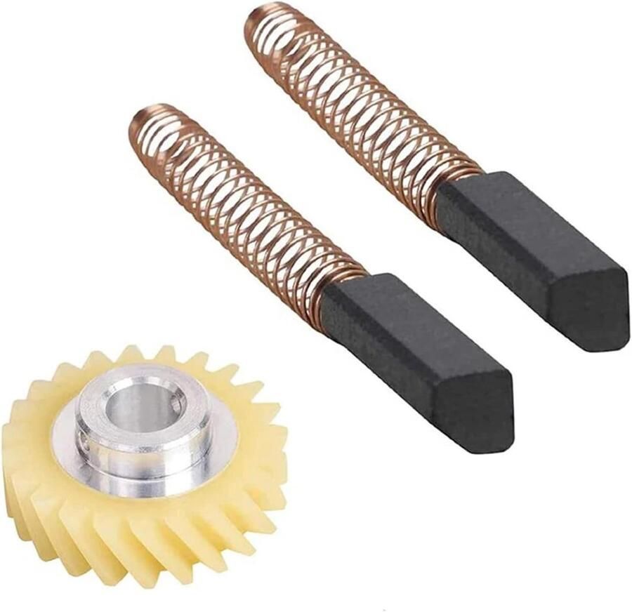 Mixerreparatieset Motorborstel Tandwiel Apparaatonderhoud Directe Vervanging 10x10x10 cm Zwart Geel