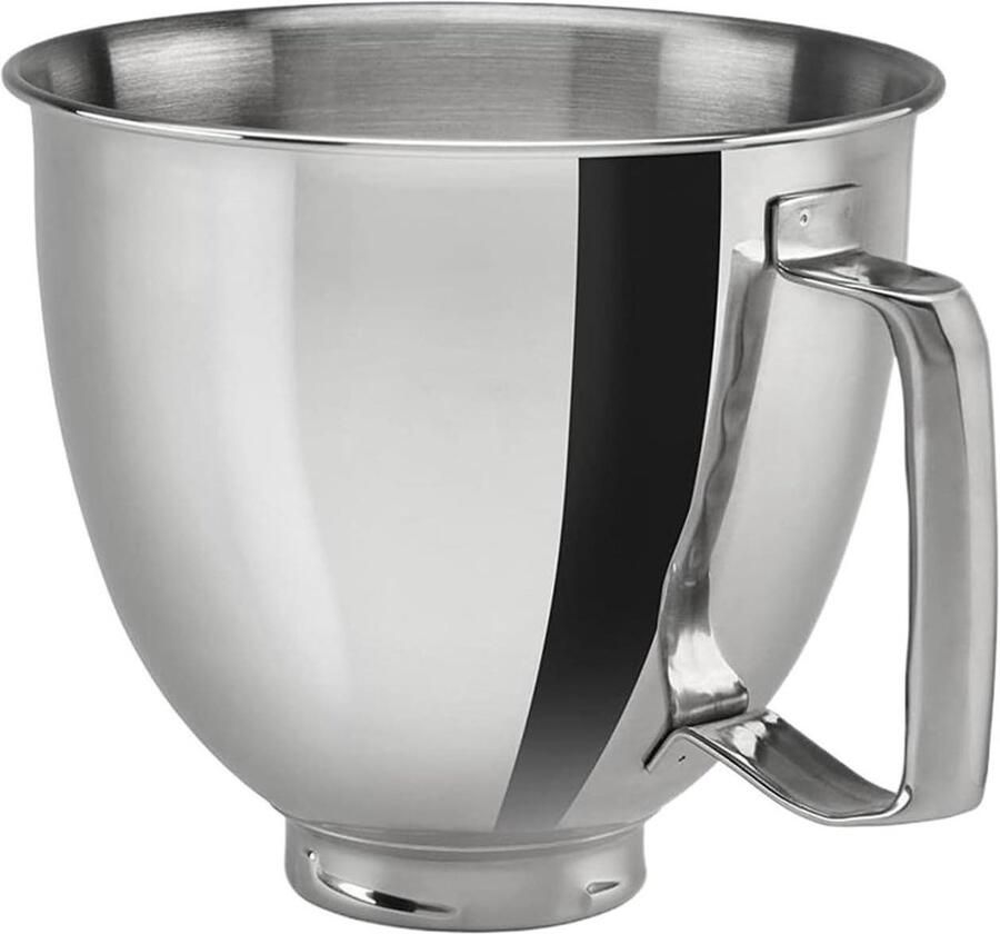 Mixkom Keukenmachine Roestvrijstalen kom Beslag Maken Voedselveilig Materiaal 4.5QT Zilverkleurig
