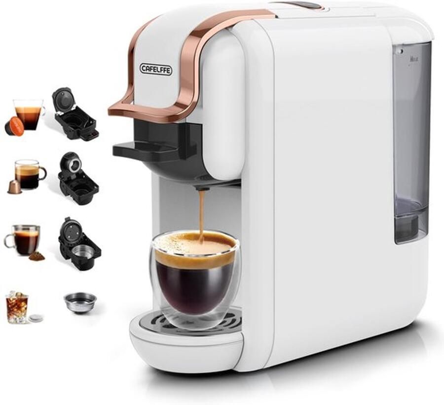 MK-603 19 Bar 4-in-1 capsule-koffiezetapparaat voor afzonderlijke porties 1450 W en warm- koudbrouw-espressomachine compatibel met Nes Original DG 44 mm ESE-pads en koffiepoeder