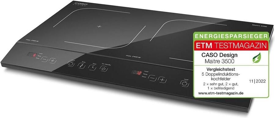 Mobiele Dubbele Inductiekookplaat 3500W met Smart Control