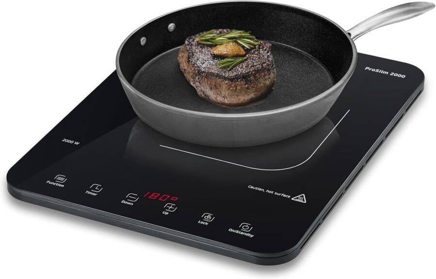Mobiele inductiekookplaat 2000W met touch-bediening en LED-display
