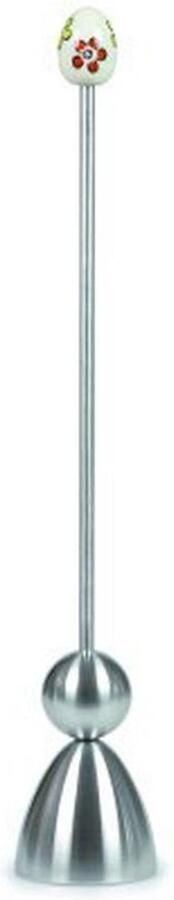 Moderne eieropener met keramisch ei bloemen 4 cm