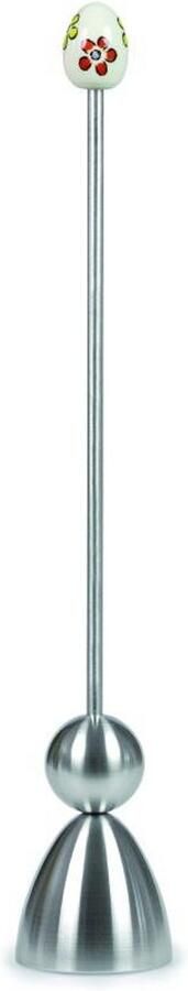 Moderne eieropener met keramisch ei bloemen 4 cm