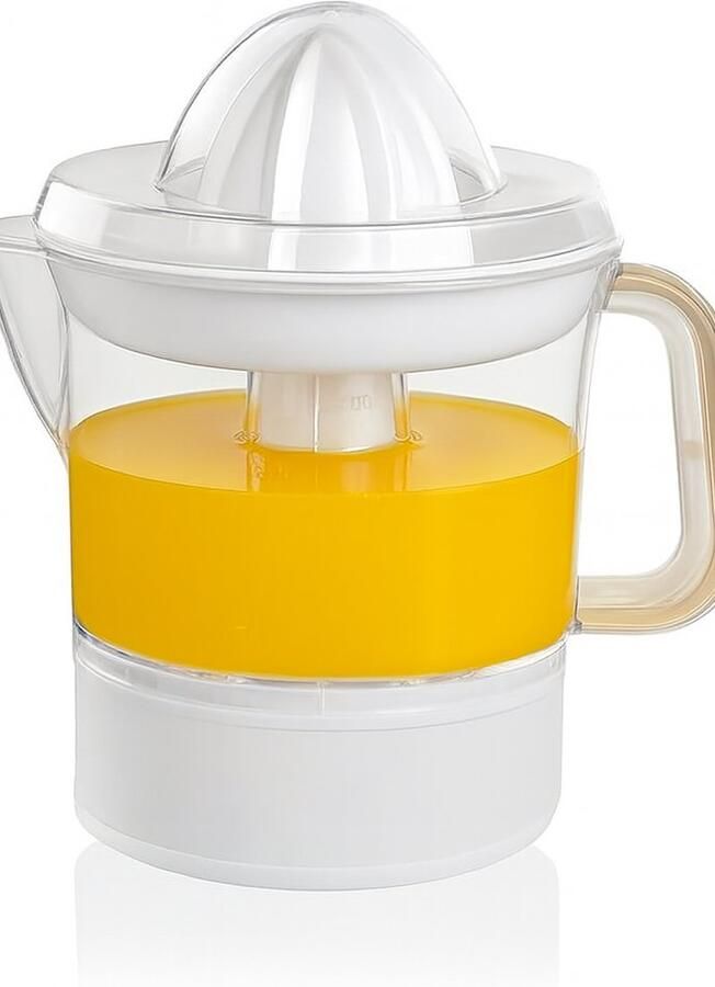 Moderne Elektrische Citruspers 40W – 0 7L Sapreservoir – Inclusief 2 Perskegels & 1 Aromadeksel – Wit houtkleurig