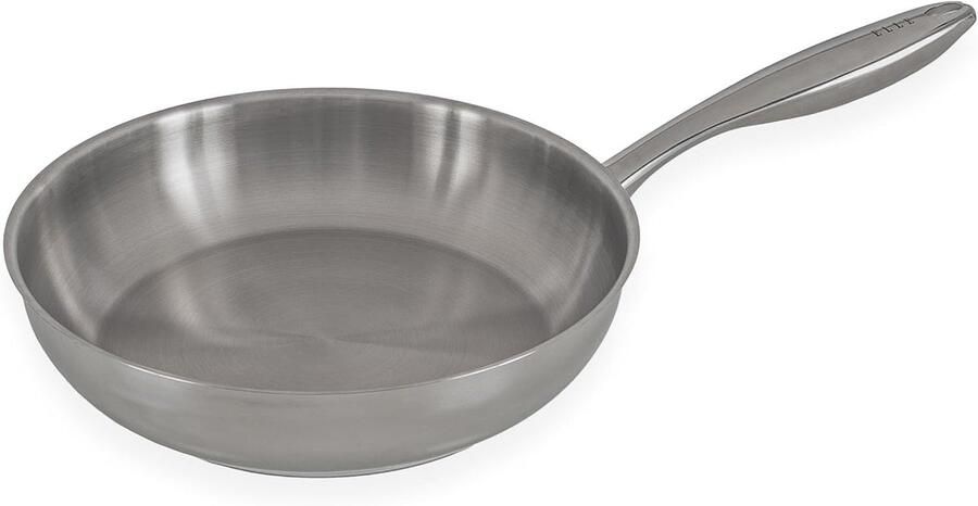 Moderne Koekenpan PFAS vrije pan Koken Inductie Geschikt alle warmtebronnen 20 cm diameter Zilver