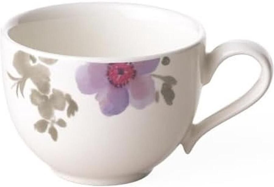 Moderne Mocha Espresso Cup met Bloemenmotief in Premium Porselein