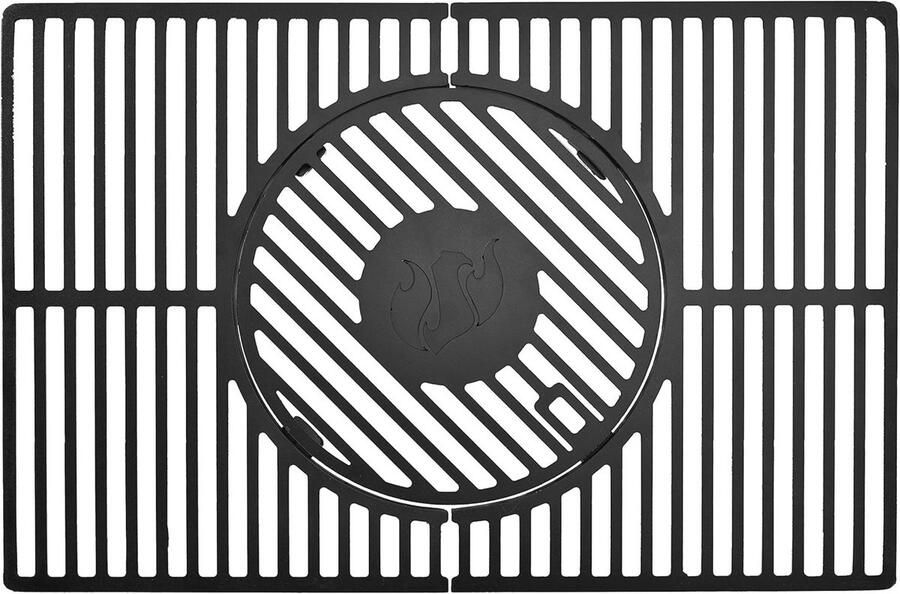 Modulair Grillroostersysteem voor Gasbarbecues Geschikt voor Grillplaat Wok en Pizzasteen 30 5 cm Zwart - Foto 2