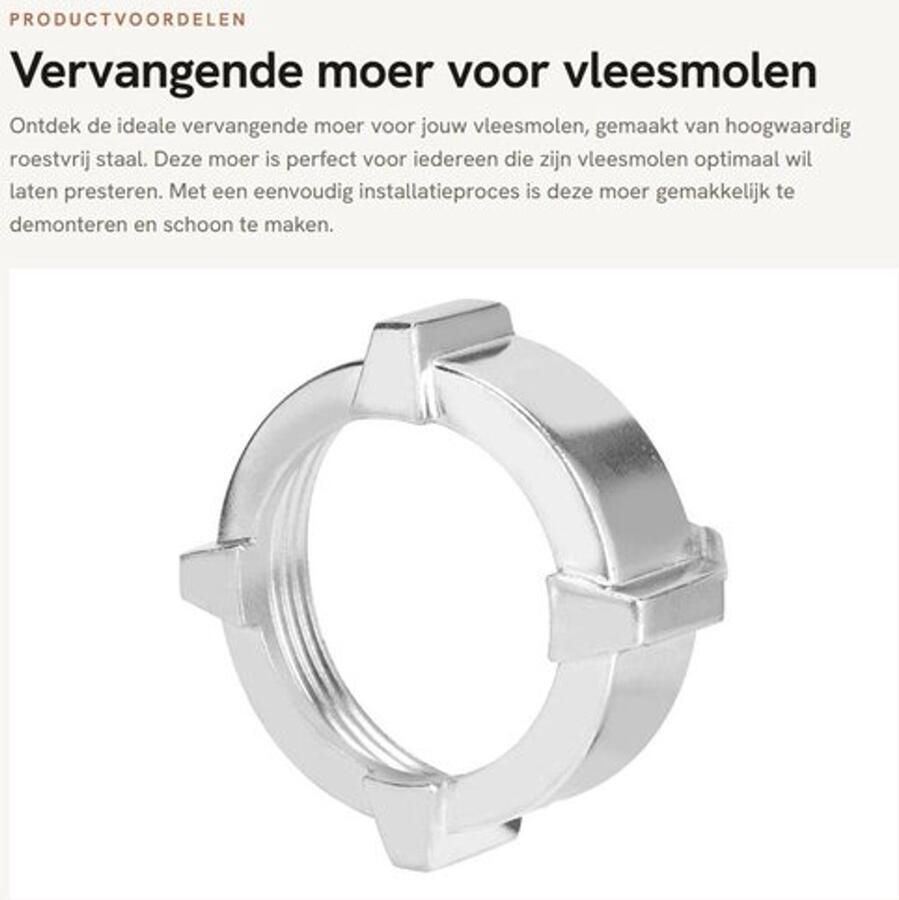 Moer Vervangend Roestvrij Staal Slijtvast Corrosiebestendig Keukengereedschap Eenvoudige Installatie Vleesmolen - Foto 2