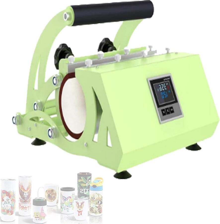 Mok Hittepers Warmteoverdracht Pers Mokken Personaliseren Dubbele Mok Capaciteit 11-30oz Zwart