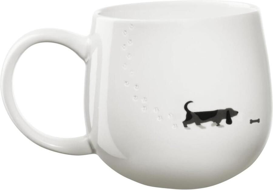 Mok Hond Kopje Koffie Drinken Hondenmotief 04 liter Wit