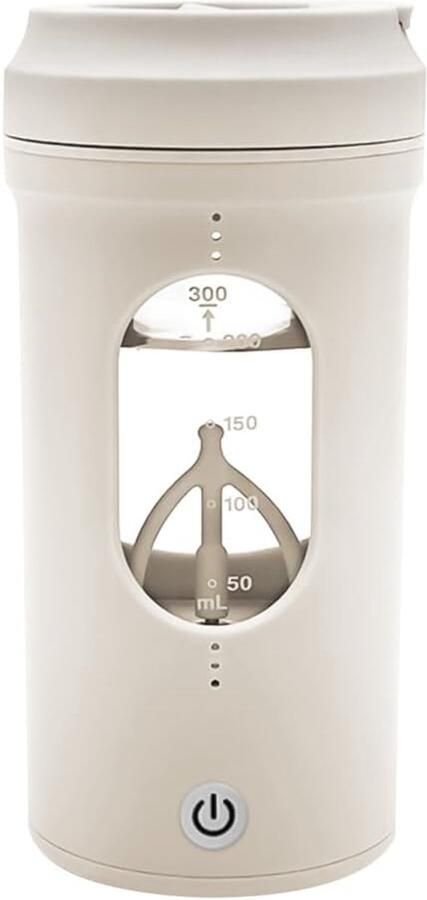 Mok met automatische roerfunctie 300 ml magnetische zelfroerende beker met deksel Batterijtype‑ voor koffie melk cacao thee en warme chocolademelk
