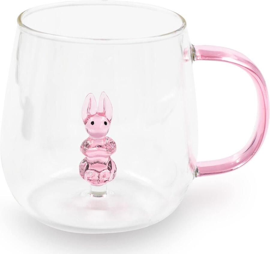 Mok Pasen glazen kopjes thee mok kantoor cappuccino kopjes koffie glas kop konijn hazenbeker