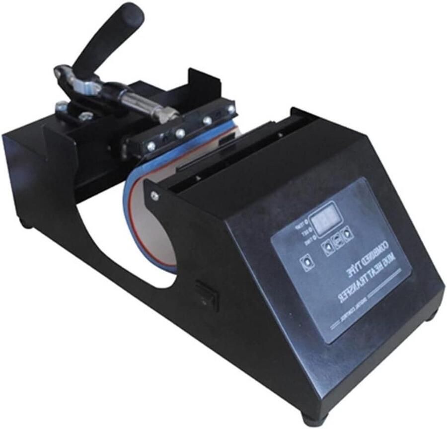 Mok Persmachine Warmtepers Printer Mokken Bedrukken Digitale Controle 11oz Zwart