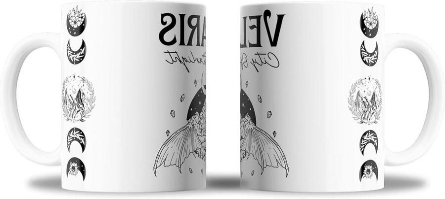 Mok Velaris Koffiemok Theemok Drinken Uit Gedetailleerde Print 355 ml Velaris Lados Lunas - Foto 1