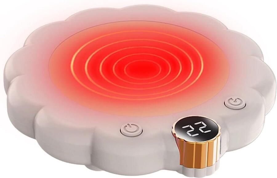 Mok Warmer Warme Drank Plaat Dranken Warm Houden Drie Temperatuurmodi Compact Ontwerp Wit
