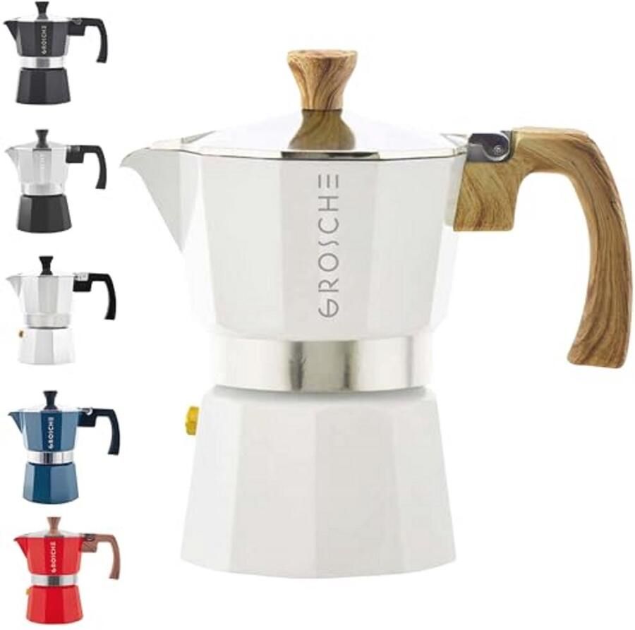 Moka Espresso Koffiezetapparaat 3 Kopjes Wit
