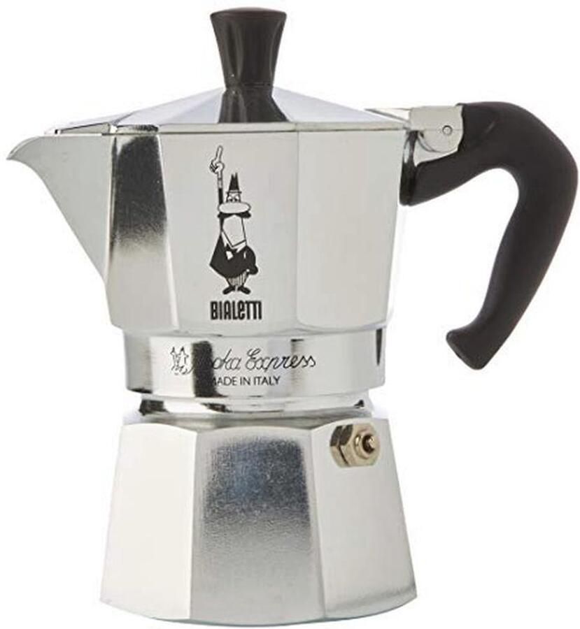 Moka Express Koffiezetter voor 3 Kops in Zilver