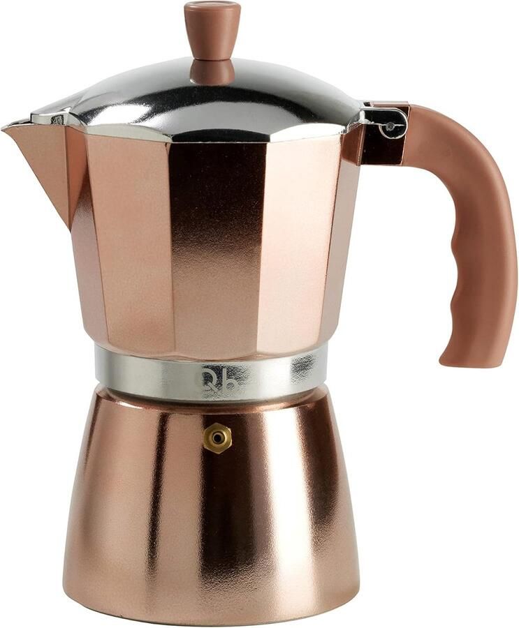 Moka Express voor 6 Kopjes Aluminium Koffiezetapparaat voor Alle Warmtebronnen Anti-brandgreep