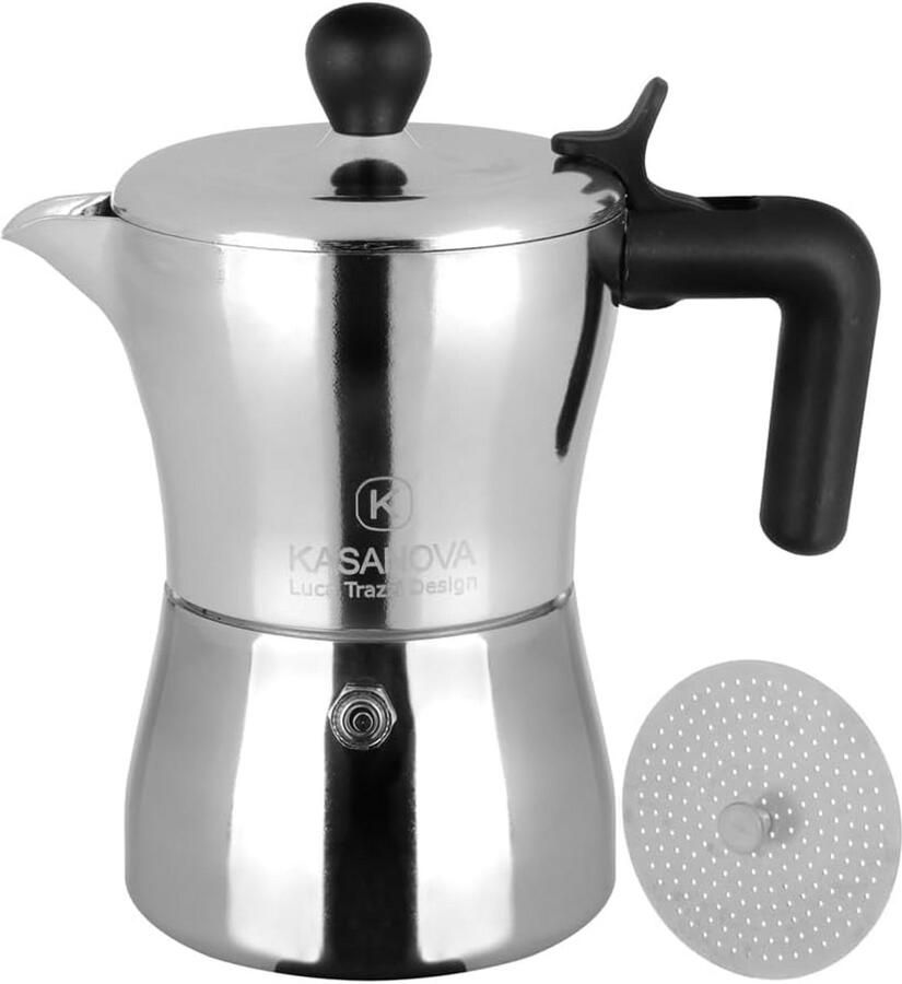 Moka Koffiezetapparaat voor 1 of 3 Kopjes Design Italiaans Koffiezetapparaat