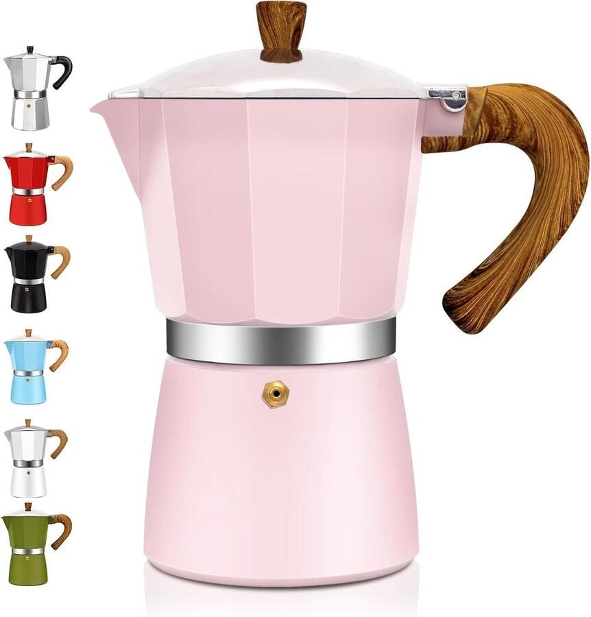Moka Pot Aluminium Espresso Koffiezetapparaat Duurzaam Ontwerp Voor Thuis en Camping