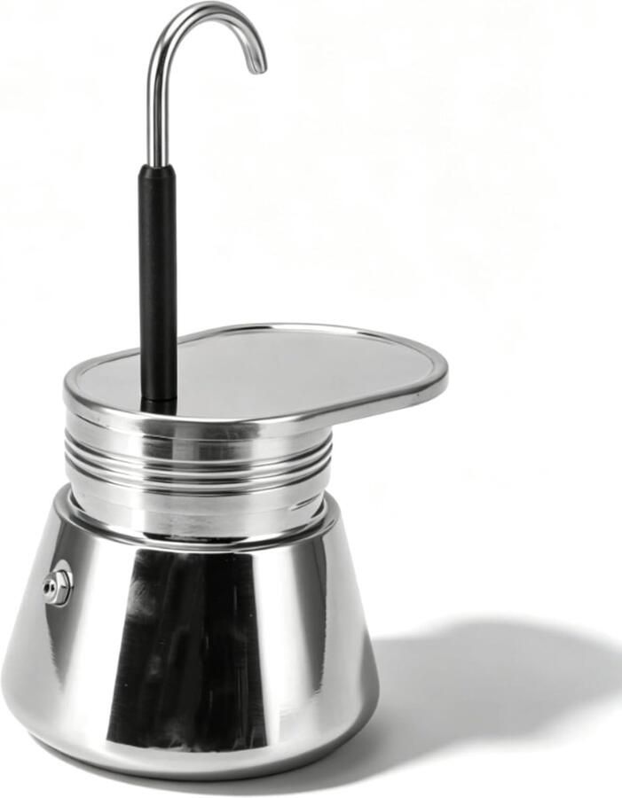 Moka-pot Van Roestvrij Staal Moka-pot Met Enkele Uitloop Italiaans Koffiezetapparaat Draagbare Doe-het-zelf-koffiepot Voor Thuiskamperen Doe-het-zelf Grote Capaciteit