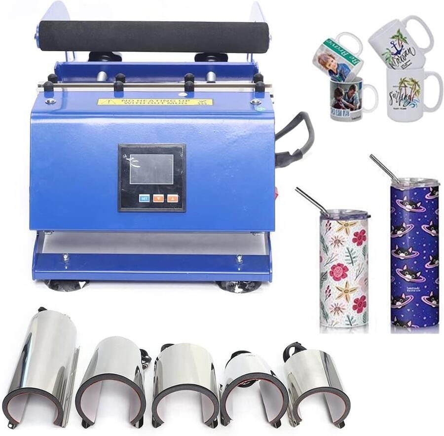 Mokjespers Machine Kopjes Hittepers Mokken Bedrukken 6-in-1 Systeem 600W 200C