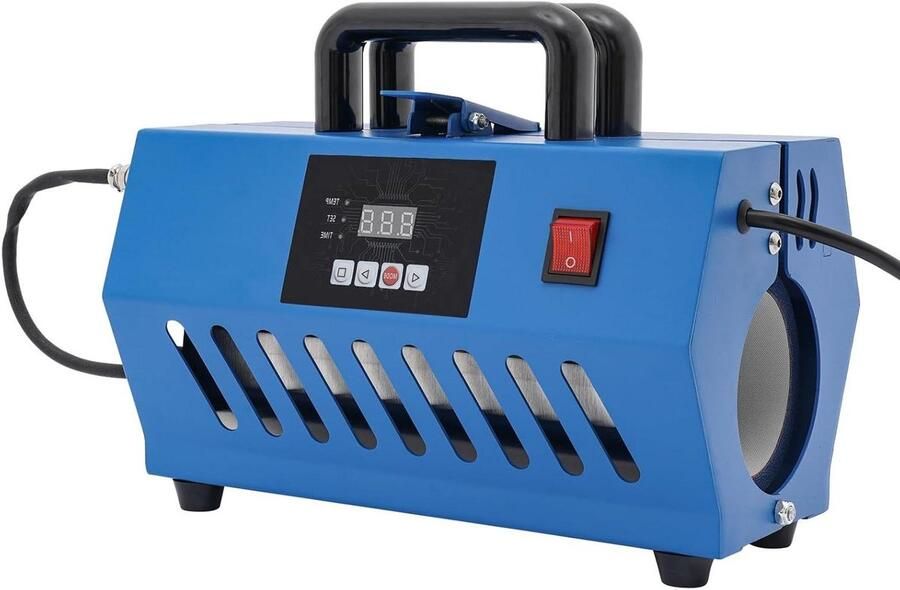 Mokjespers Transferpers Kopjes Bedrukken Instelbare Tijd Temperatuur 500W Blauw