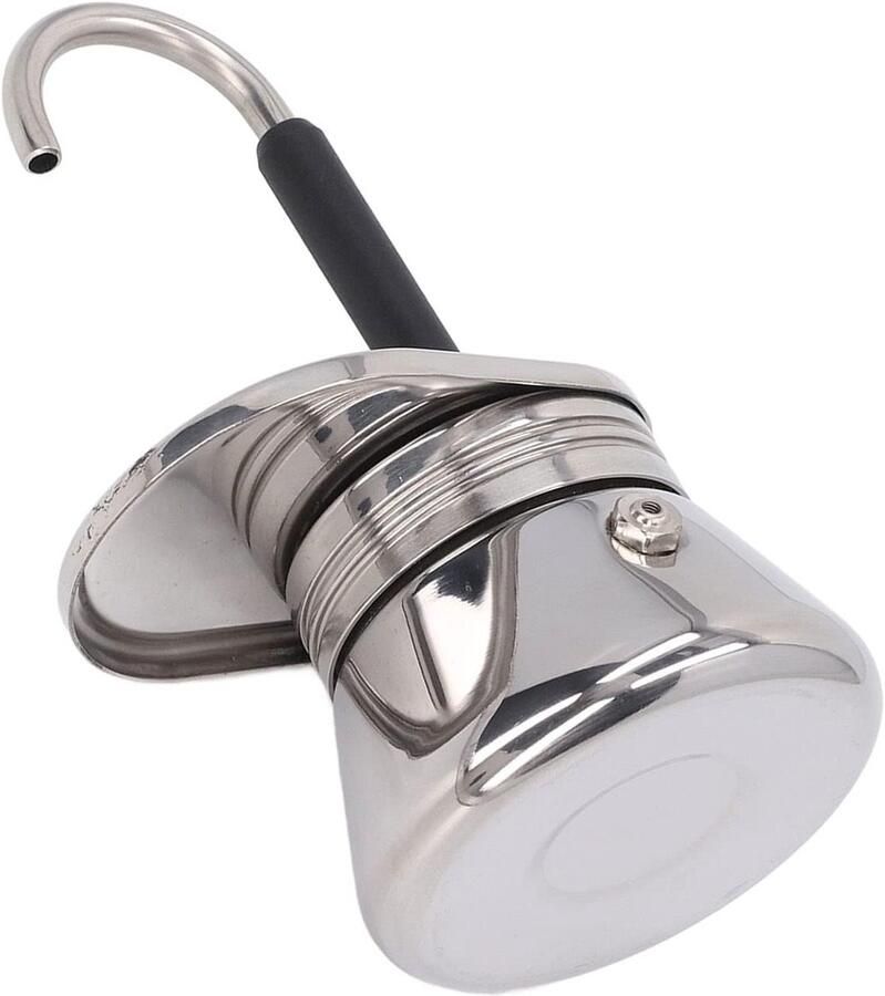 Mokka Pot Koffiezetapparaat Outdoor Kamperen Roestvrij Staal 17D x 11B x 8H cm Zilver