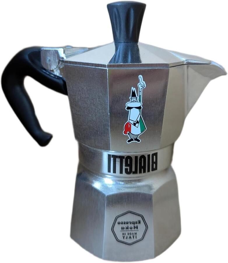 Mokkapot Koffiezetter Fornuis Koffie Zetten Limited Edition Design 1 Kops Zilver