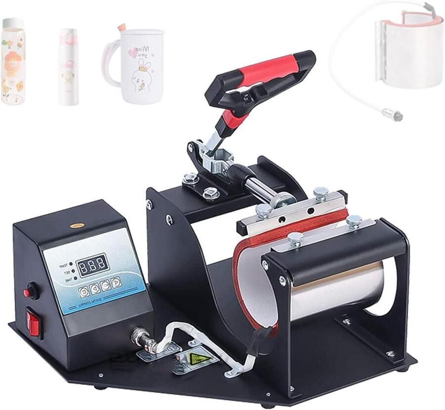 Mokken Persmachine Hittepers Mokken Gepersonaliseerde Mokken 2-in-1 Ontwerp 11-17oz Zwart