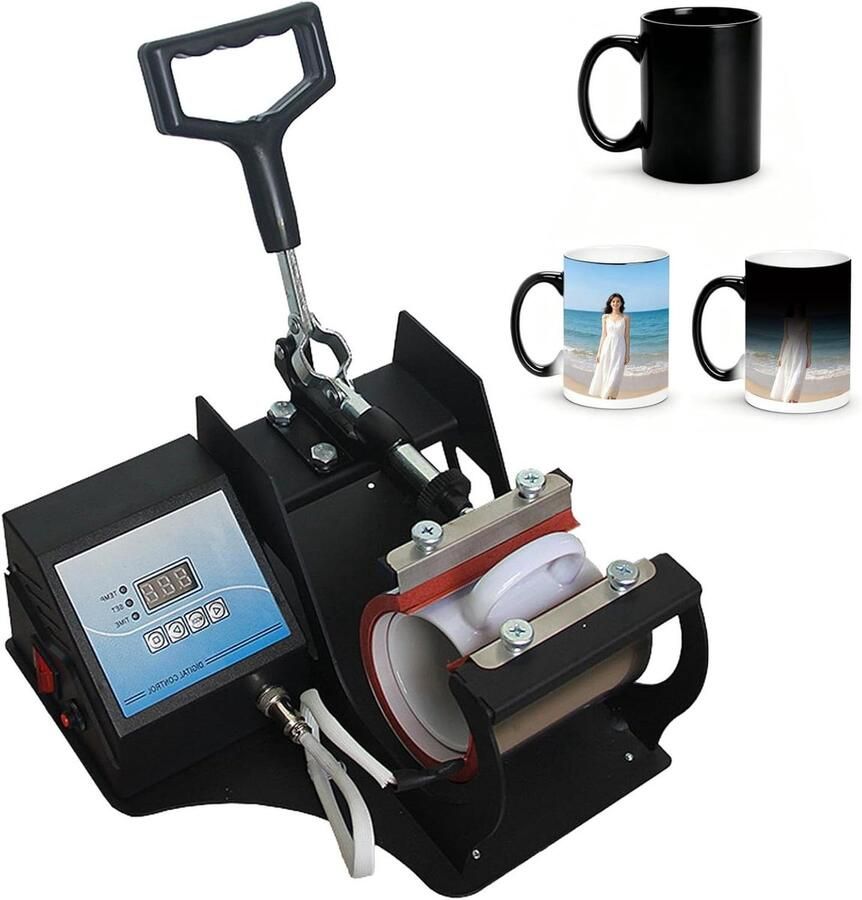 Mokkenpers Hittepers Machine Mokken Bedrukken Digitaal Display 11oz Meerkleurig