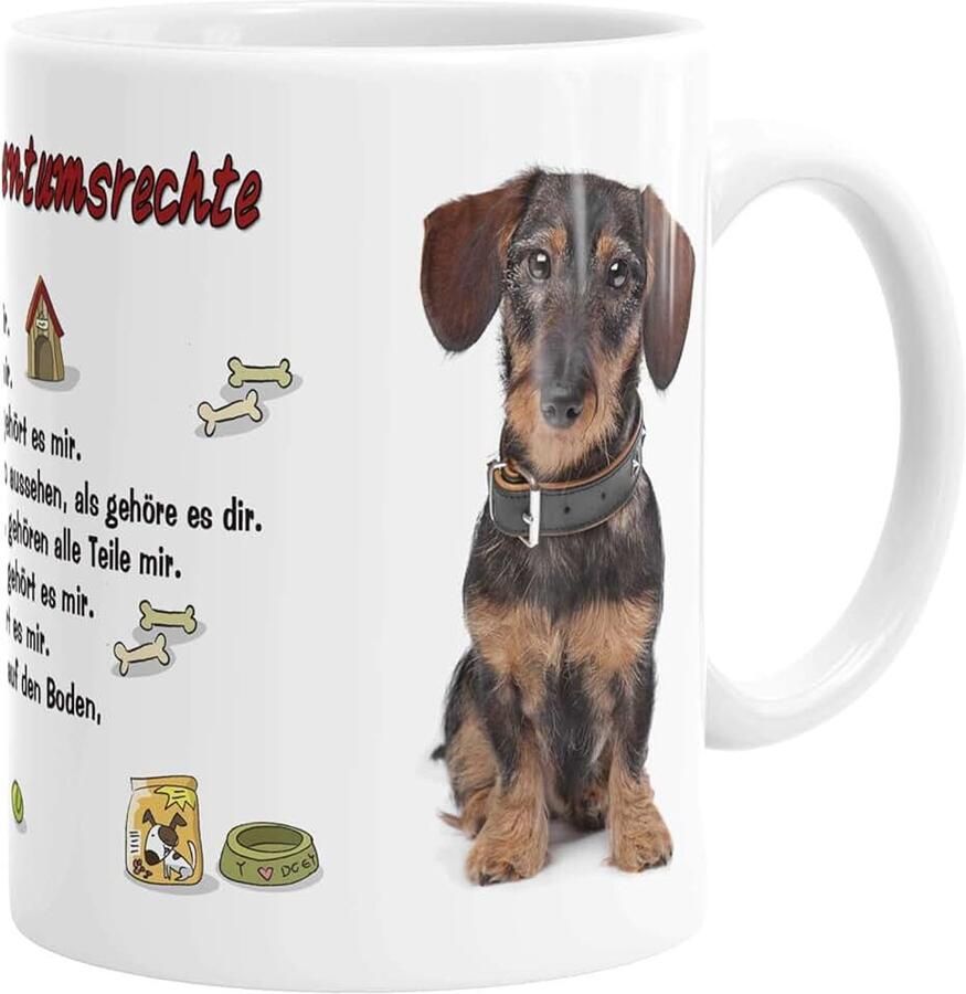 Mok mok koffiemok koffiepot van keramiek Thema: tekkel rouwhaartekkel zittend met spreuk eigendom (46)