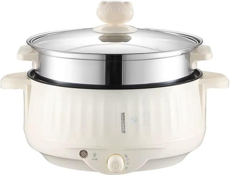 Molain Multi Cooker Rijstkoker met stomer Slowcooker Crockpot Kookpot 1 7L Dubbellaags 2-persoons