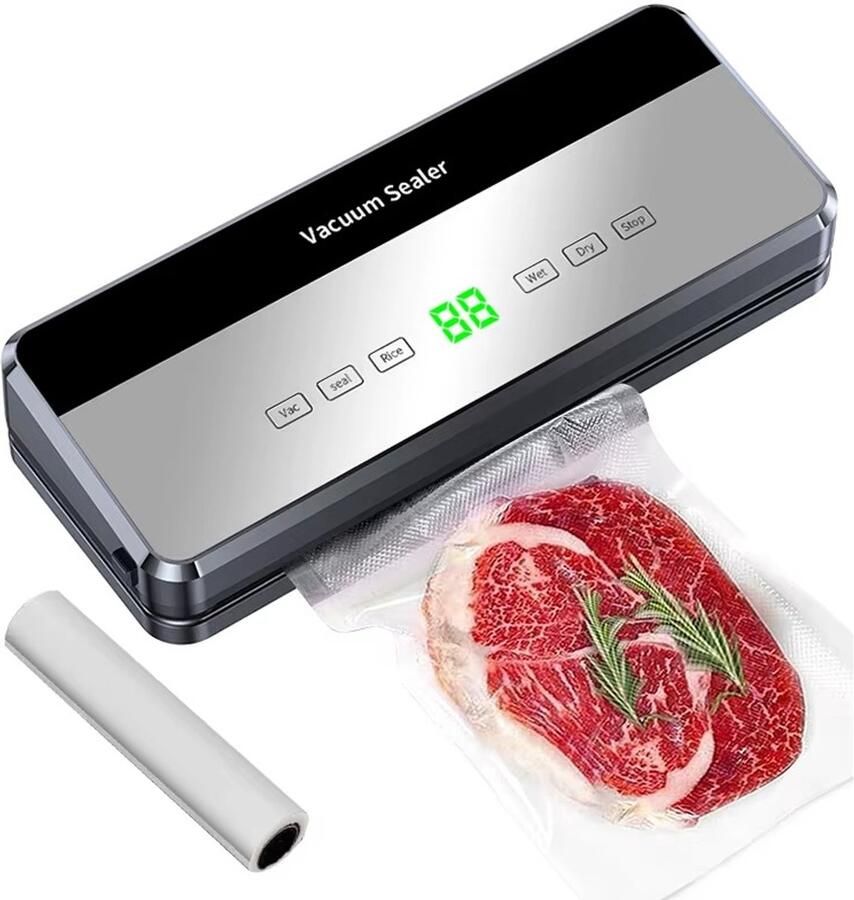 Molain Vacumeermachine Elektrisch 120W Vacuüm sealer 65Kpa Vacuümmachines 240V Nat droog rijst enkel en punt 30cm sealing